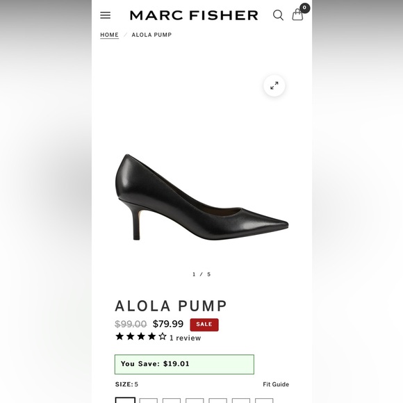 Marc Fisher pointed toe heel - Picture 5 of 5